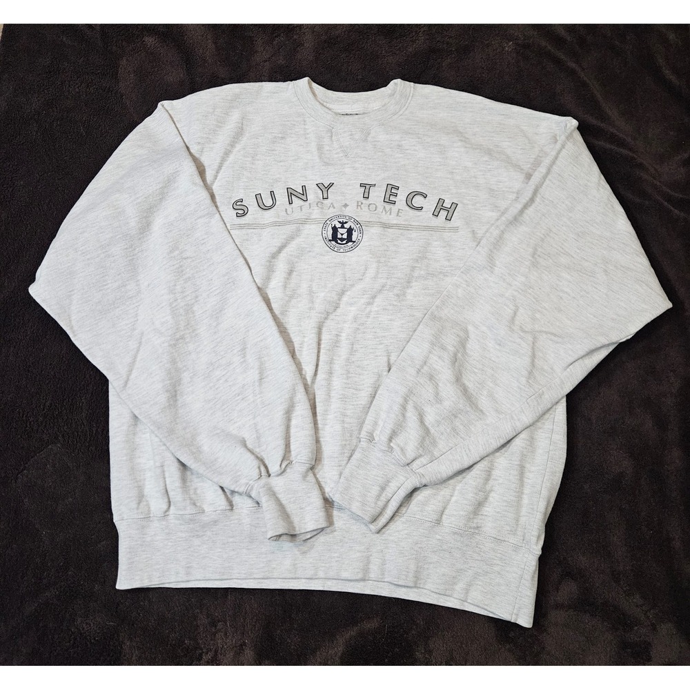 Vintage Large MV Sport SUNY Tech Utica Rome New York Crewneck Sweatshirt